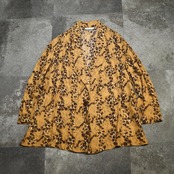 leopard pattern rayon easy tailored jacket