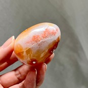 カーネリアンオルカアゲート*エッグ0613*天然石*天然石インテリア*置き物