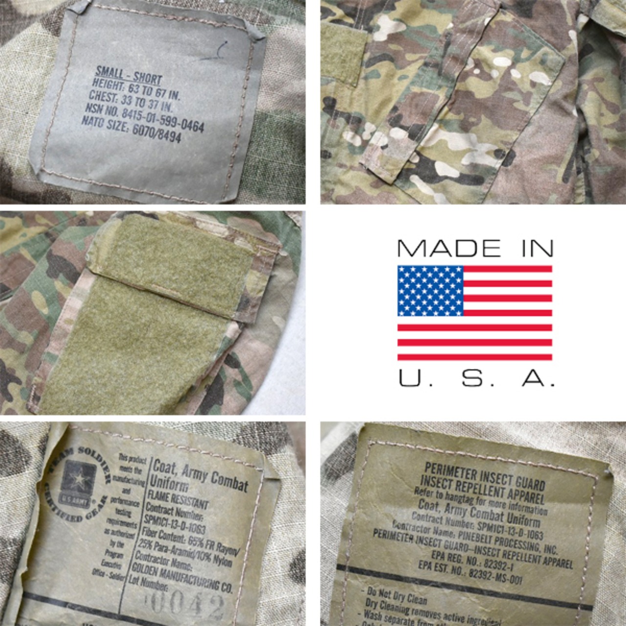 1点物◇アメリカ軍物ACUマルチカム迷彩カモ柄ミリタリージャケットUSA 