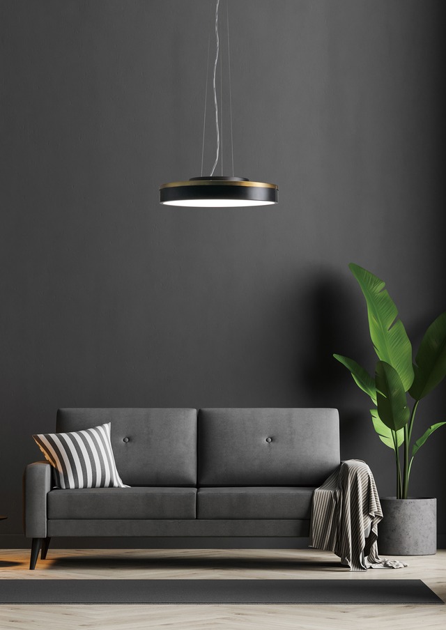 LED Giorno ceiling pendant lamp LED ジョルノ シーリング ペンダントランプ warm gray（グレー）/ black（ブラック）（DI CLASSE ）