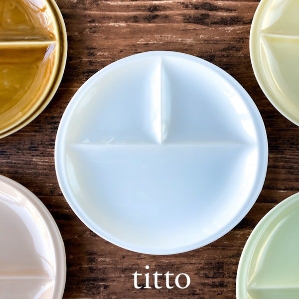 tittoチット ワンプレート 3仕切り皿(丸) カフェ食器 洋食器