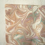 「桃香」マーブル柄〜洗えるきもの（シルジェリー格子柄）〜