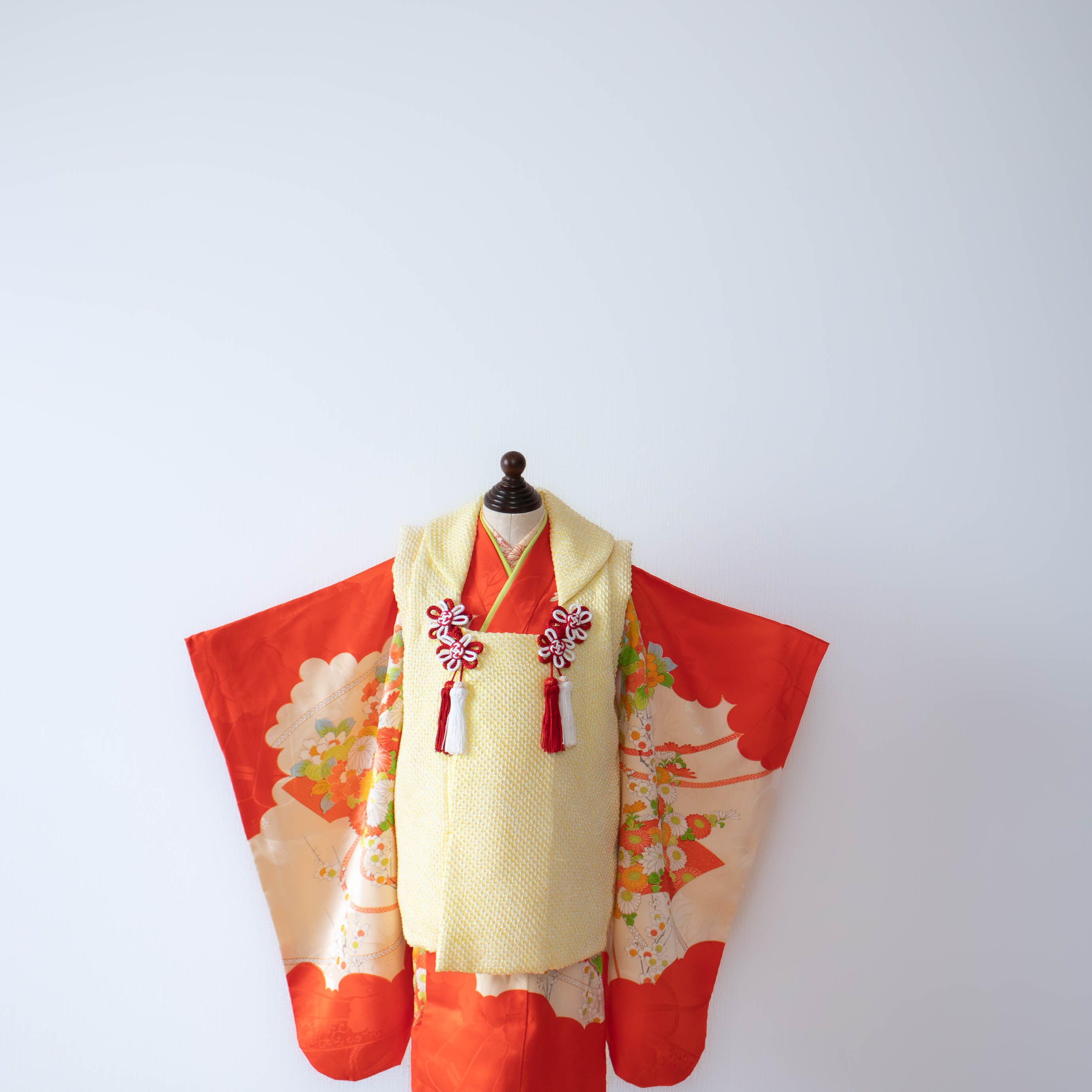 3歳 女の子 『桜梅菊の扇面文様』/SP3004(対応身長目安 約85〜100cm)