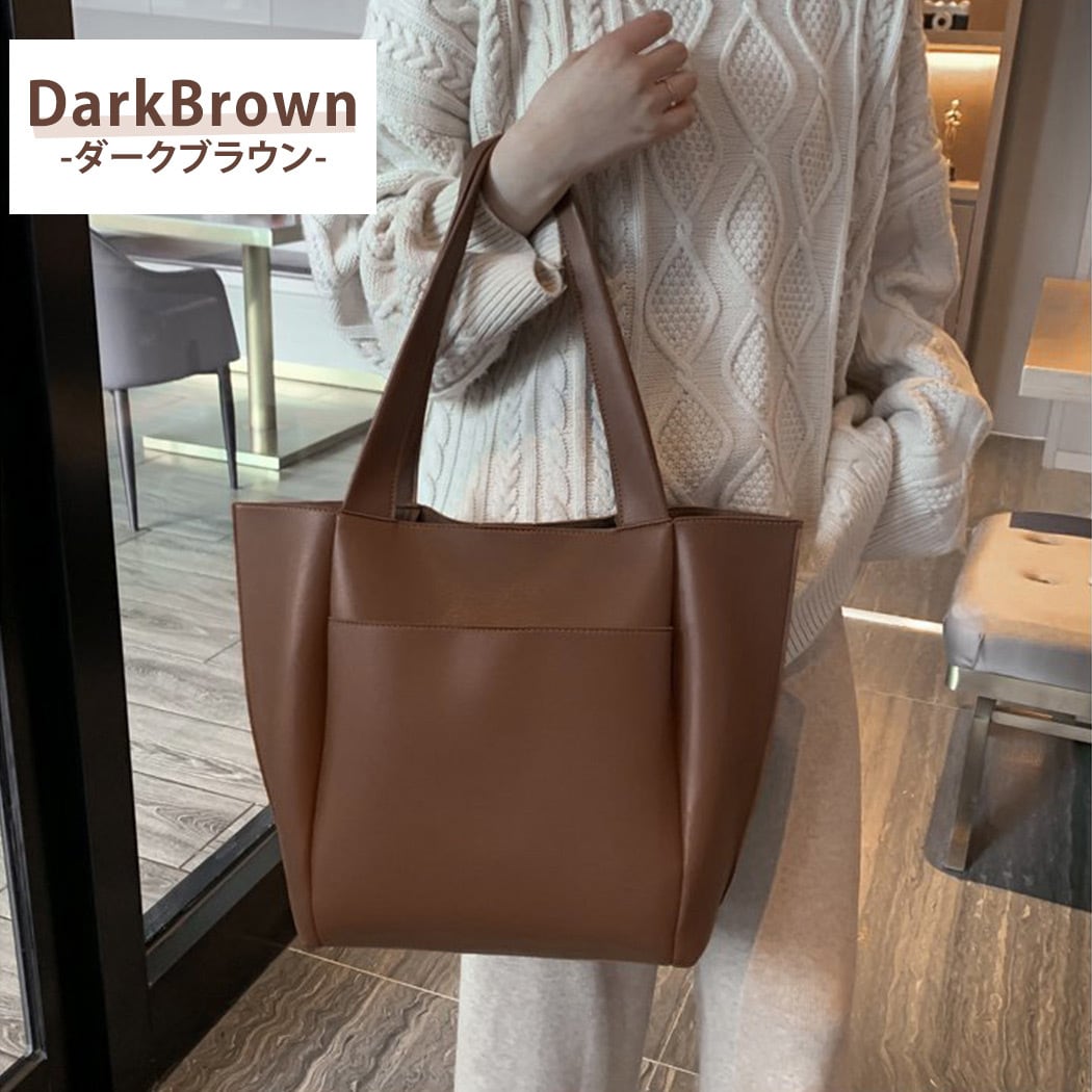宅配便】フェイクレザートートバッグ／bag240 | DAY CLOSET