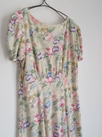 ∼1990's AMERICA flower pattern one piece