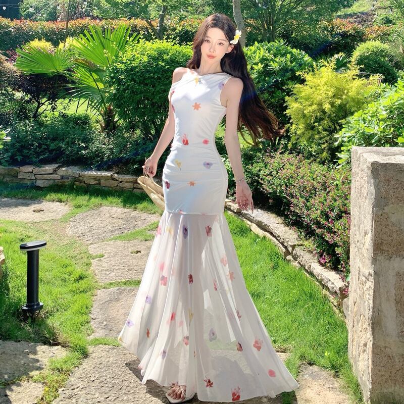 【dress】ドッキングワンショルダーワンピース M31796