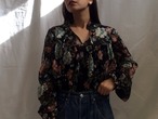 70s Floral Print Blouse