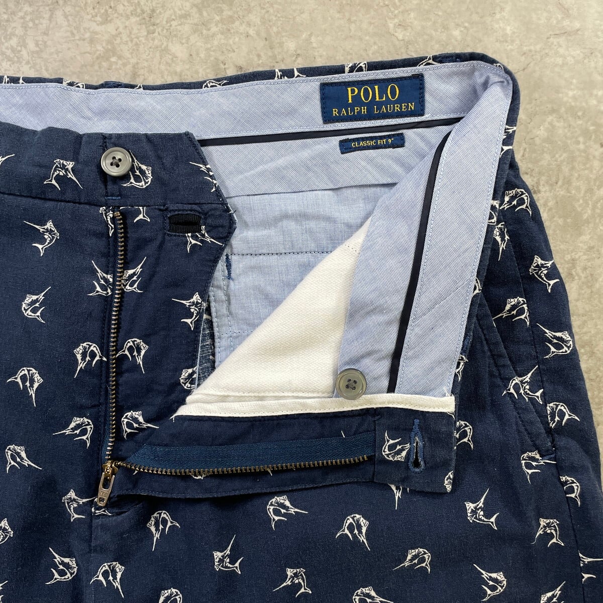 POLO RALPH LAUREN ポロラルフローレン カジキ柄 リネン×コットン