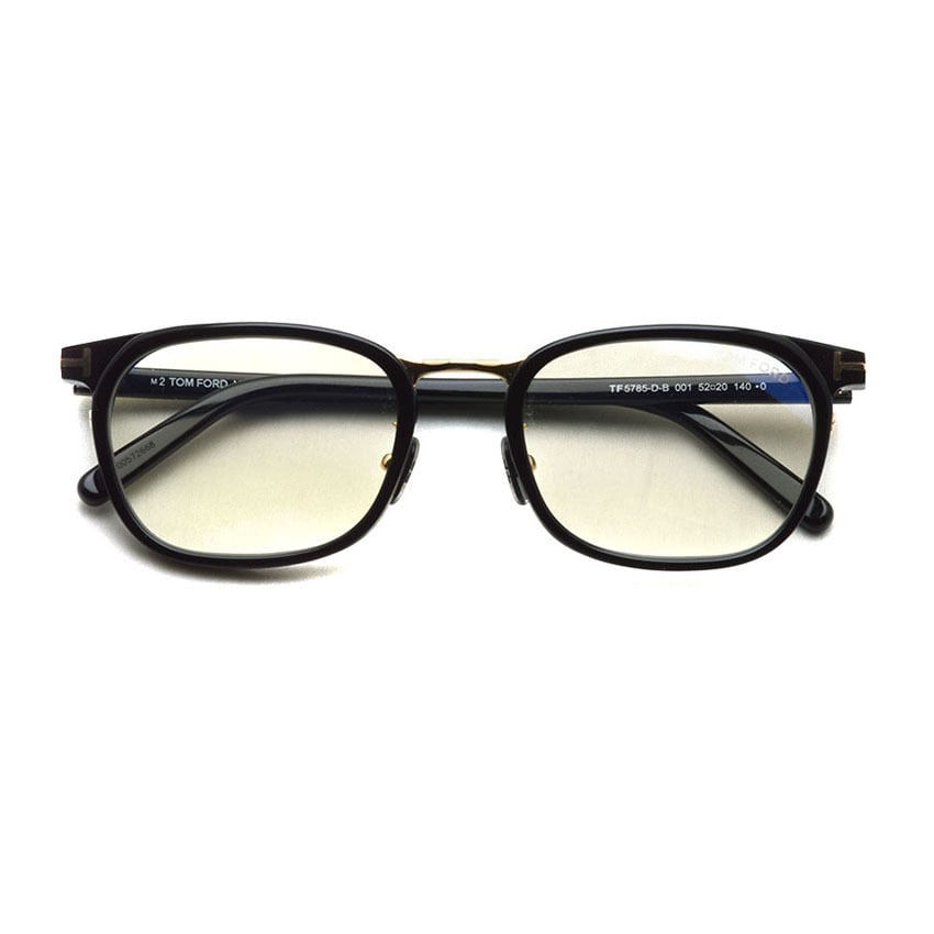 TOM FORD / TF5785-D-B / 001 Black ブラック/ゴールド - ブルーライト