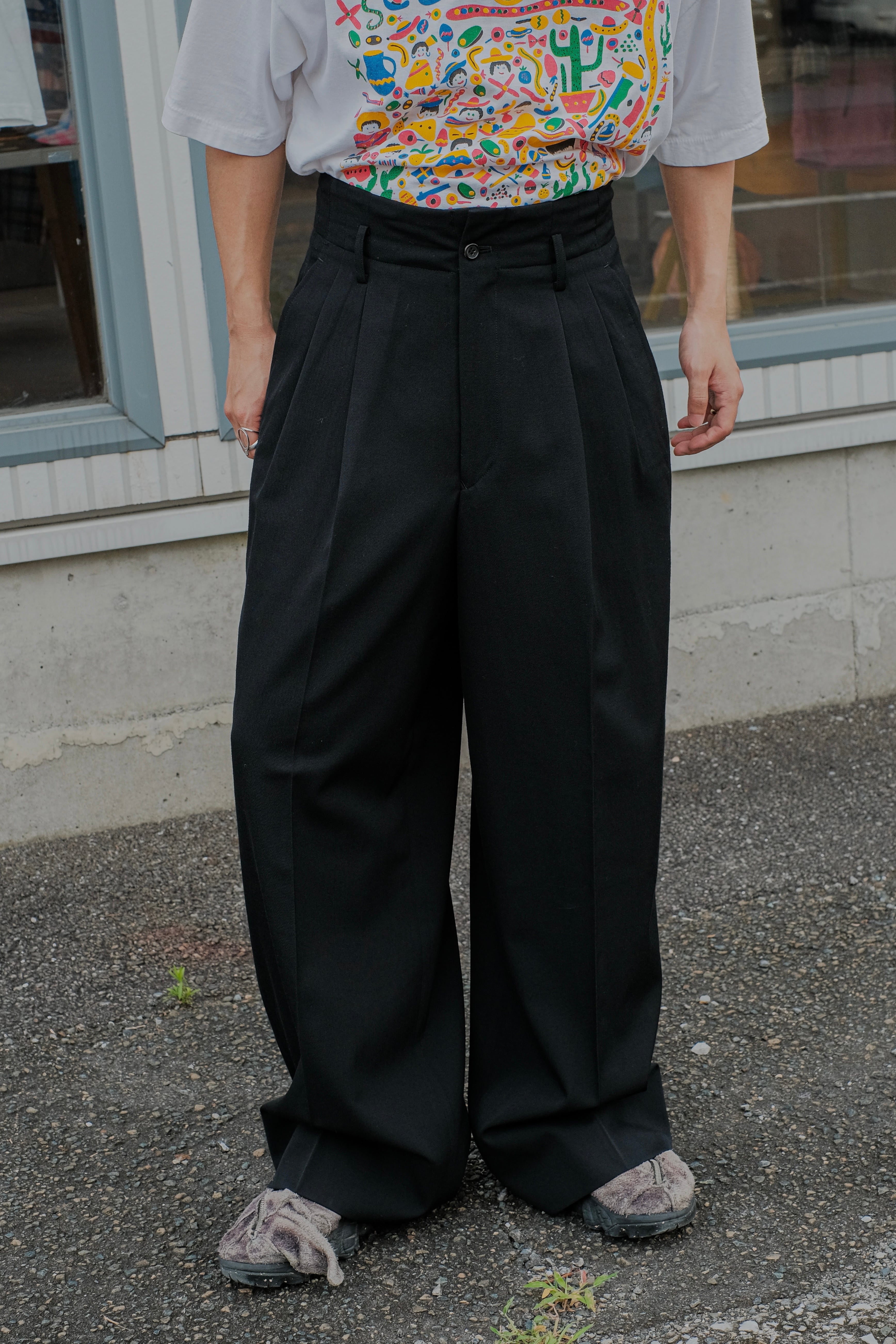 1980s COMME des GARÇONS tucked slacks