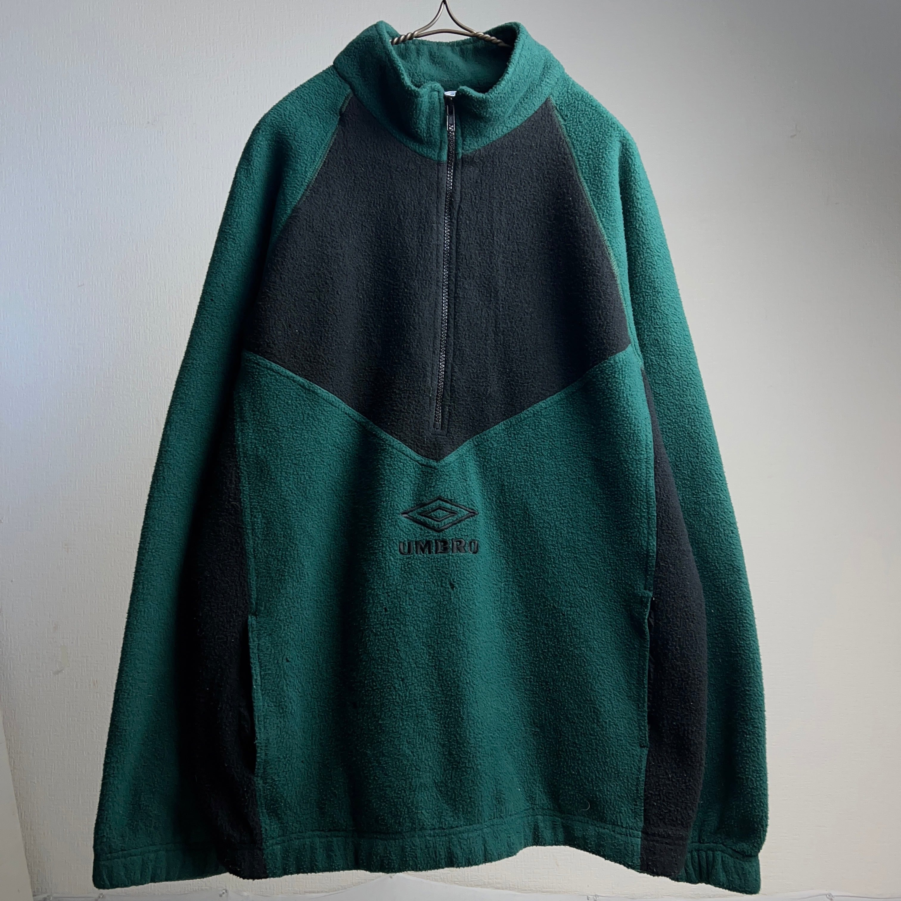 90's~ “UMBRO” Fleece Pullover SIZE XL アンブロ ハーフジップ ...