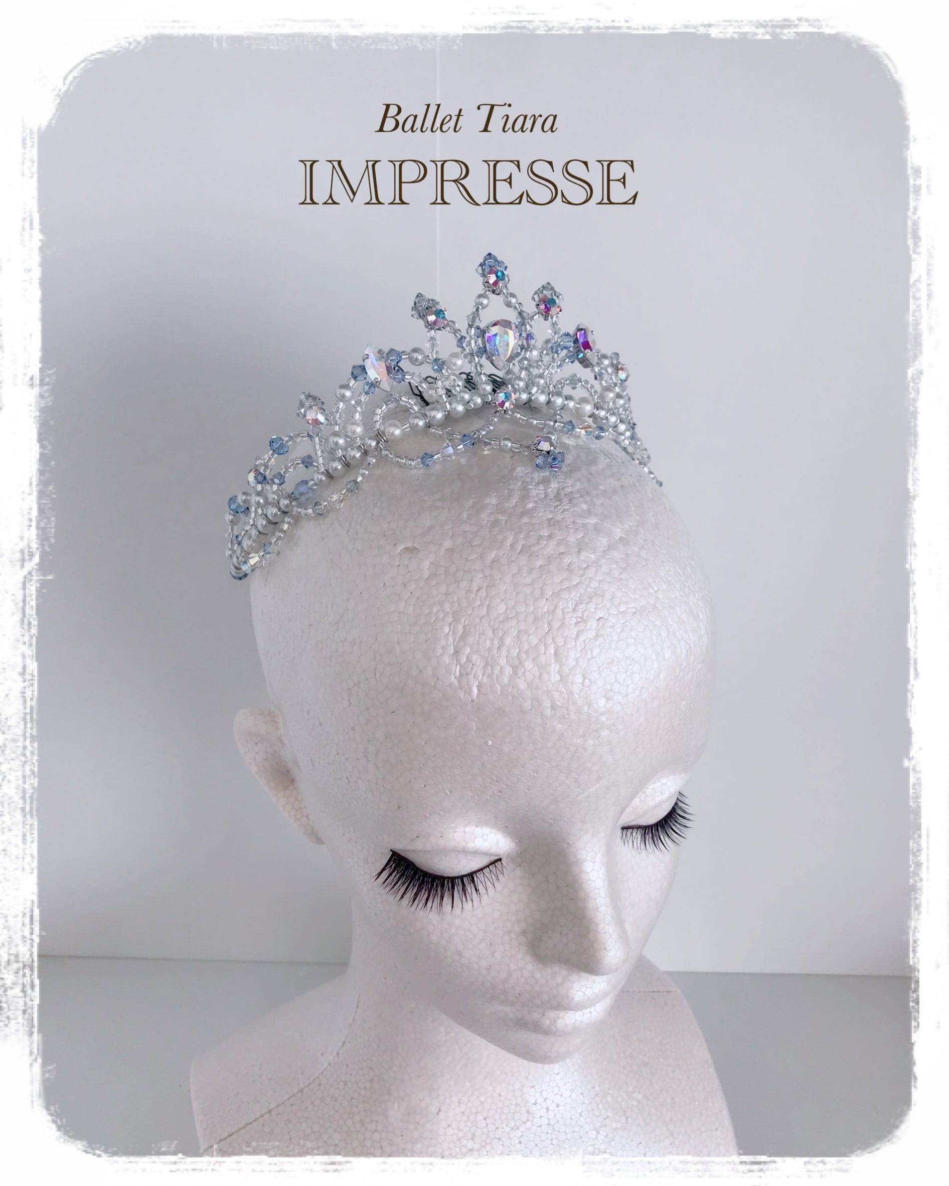 バレエティアラ カチューシャ型 シルバーパール×ゴールドパール