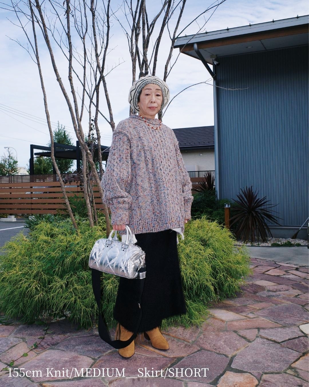 Boucle Cable Wide Sweater / Vanilla | AMBERGLEAM