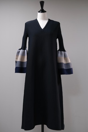 【CFCL】POTTERY KAFTAN 3 - black multi