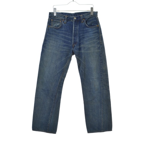 LEVIS / リーバイス90s バレンシア工場製 555 47501-0117 1947年復刻 501XX 革パッチデニムパンツ