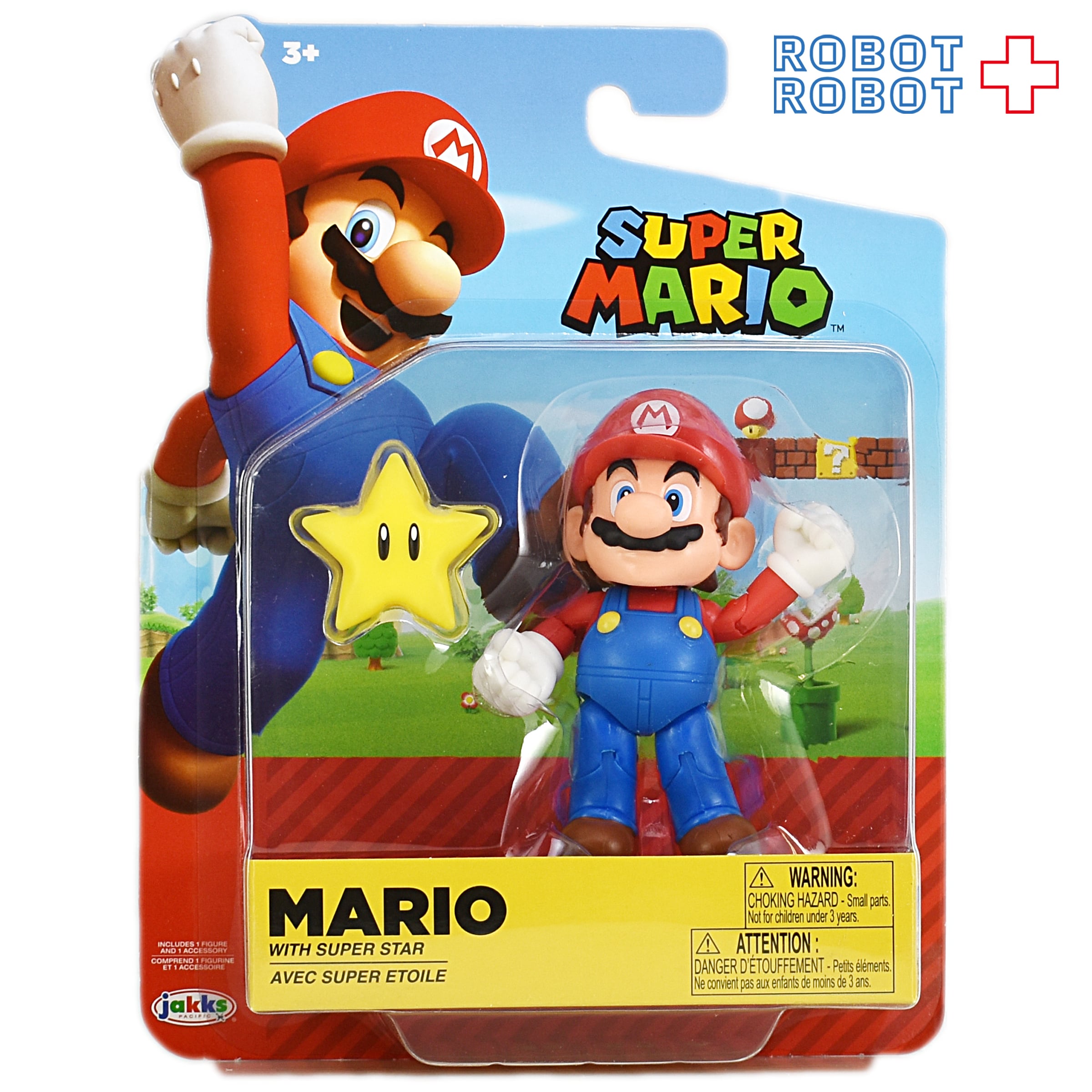 スーパーマリオ　SuperMario マリオ　フィギュア ワールドオブニンテンドー スーパーマリオ マリオ 4インチ アクション