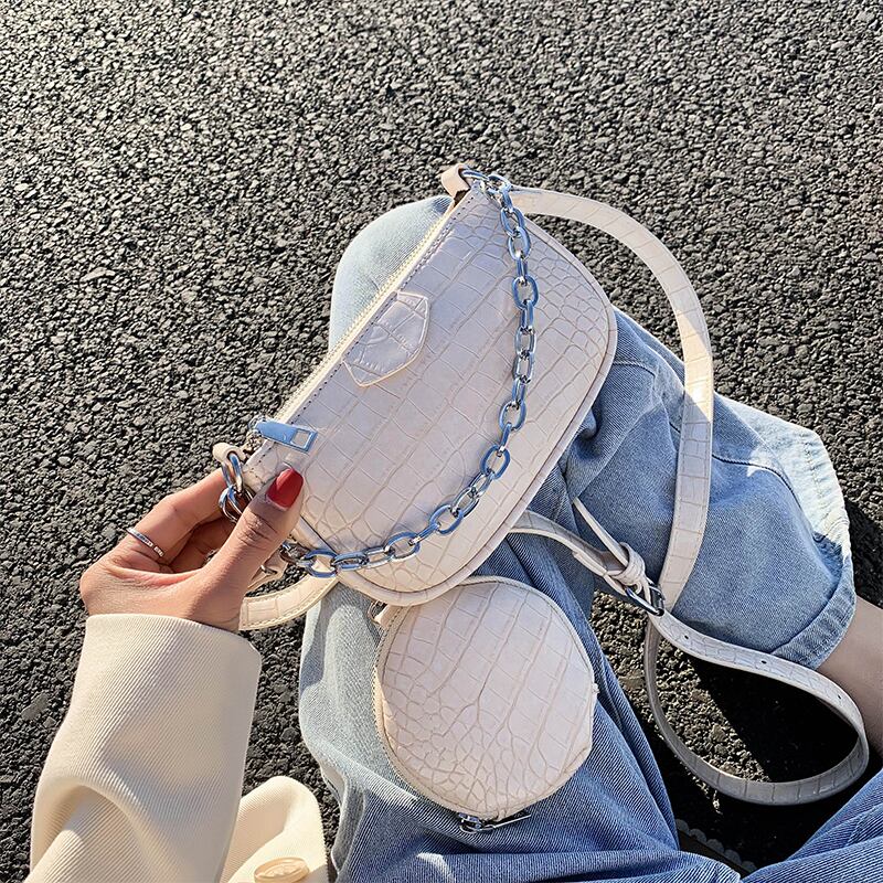 新しい小さなバッグレディースバッグ2020夏新しいトレンディなワイルドチェーンショルダーメッセンジャーバッグネット赤ファッション脇バッグ Tiancai_Wing_Bag5486668