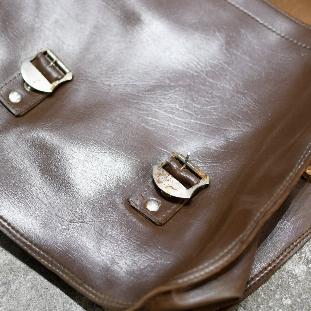 Romania military PVC leather shoulder bag