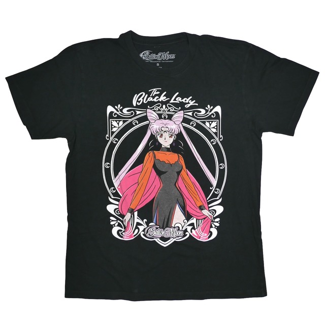 USED【S】Anime Sailor Moon セーラームーン The Black Lady ブラックレディ ちびうさ Tee
