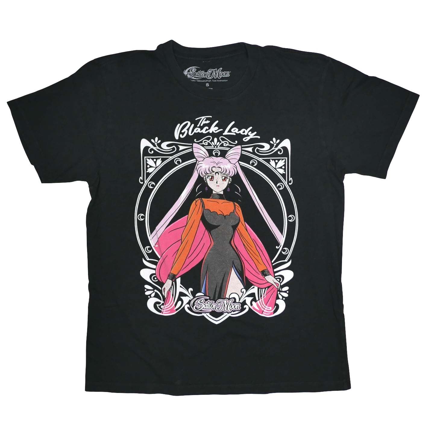 USED【S】Anime Sailor Moon セーラームーン The Black Lady ブラックレディ ちびうさ Tee