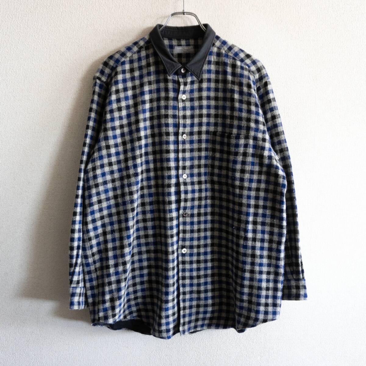 【90s/アーカイブ】COMME des GARCONS HOMME【オープンカラー レーヨンシルク シャツ】 コムデギャルソン オム s2605011 90s/アーカイブ】COMME des GARCONS HOMME【オープンカラー レーヨン