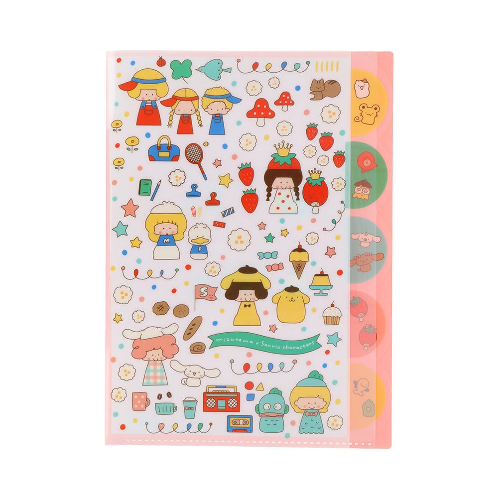 mizutama×サンリオキャラクターズ ダイカットクリアファイル5P