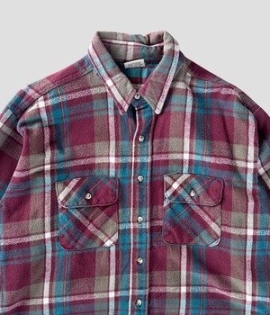 -FIVE BROTHER- Vintage 90s XL Heavy Flannel Shirt