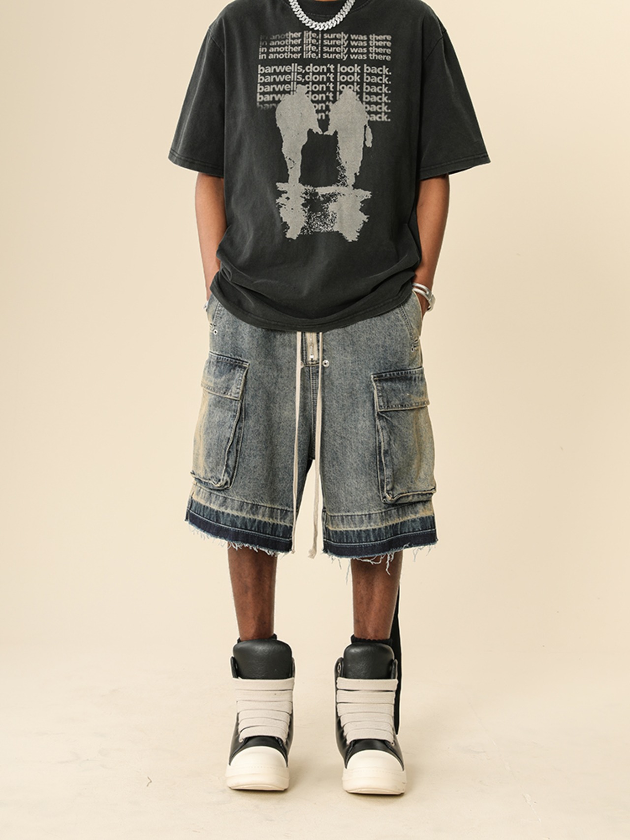 【オシャレ×涼しさ】Washed Drop-Zip Denim Shorts【sug34】