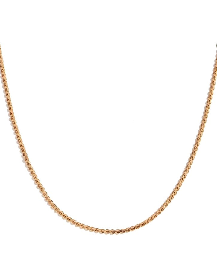 Twist link chain necklace -Gold-【アレルギー対応】