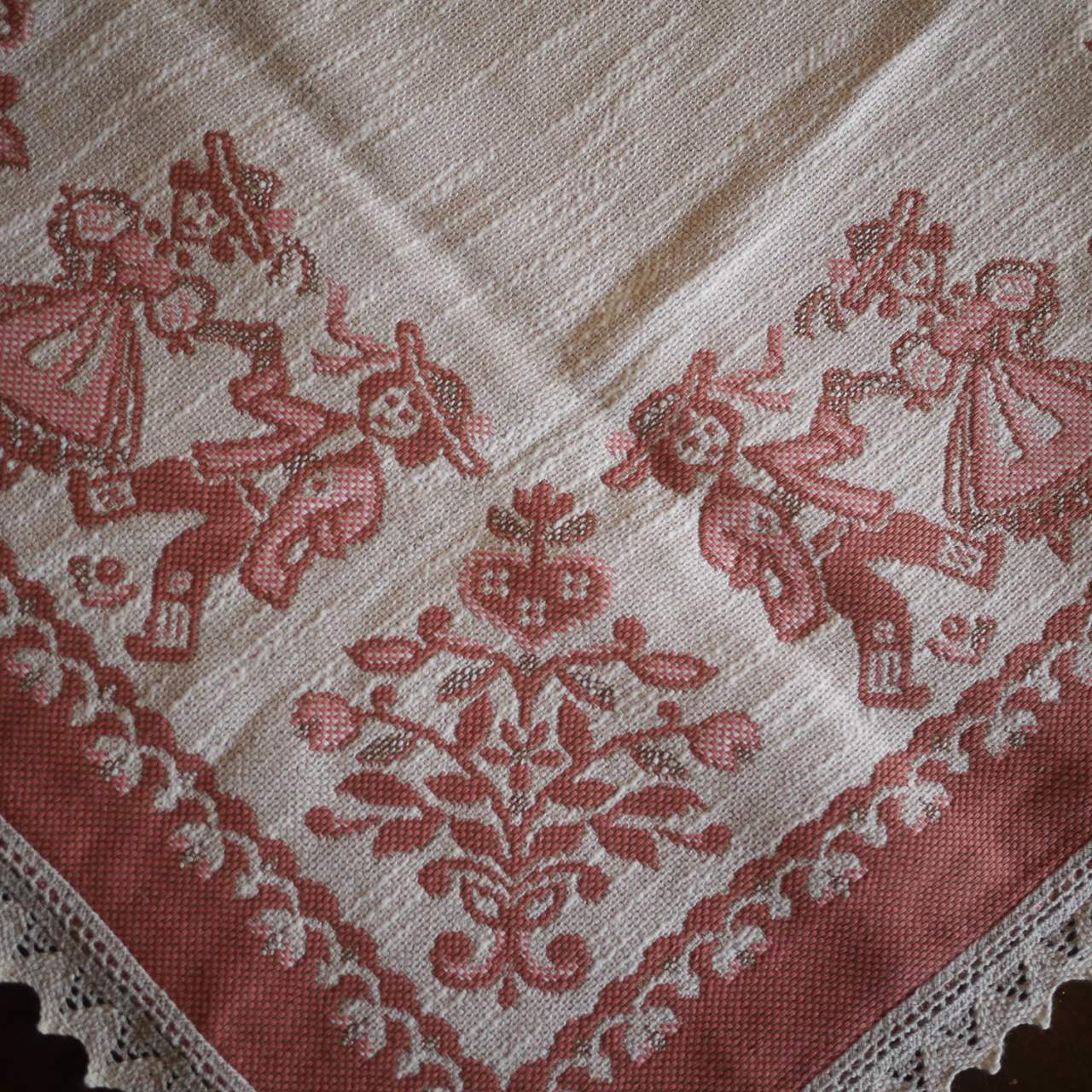 織物テーブルクロス チロリアン フォークロア オーストリア