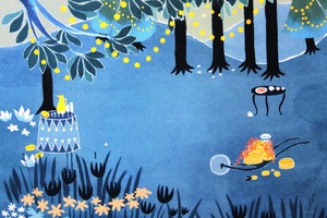 ムーミン 北欧 Postery「ムーミン谷のパーティー」送料無料 フレーム 展示用フック付アートポスター 絵画 インテリア アート