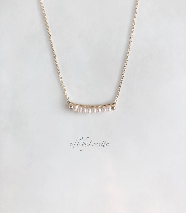 Stick × pearl Necklace 0002