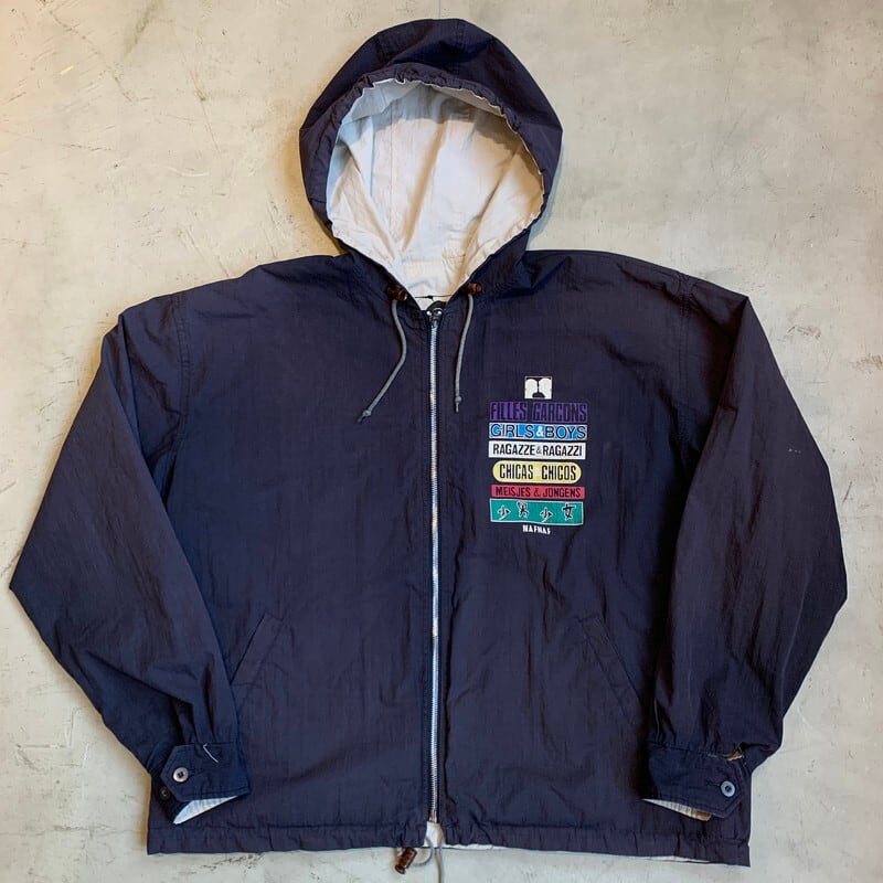 80's 90's NAF NAF リバーシブルパーカー GIRLS&BOYS コットン