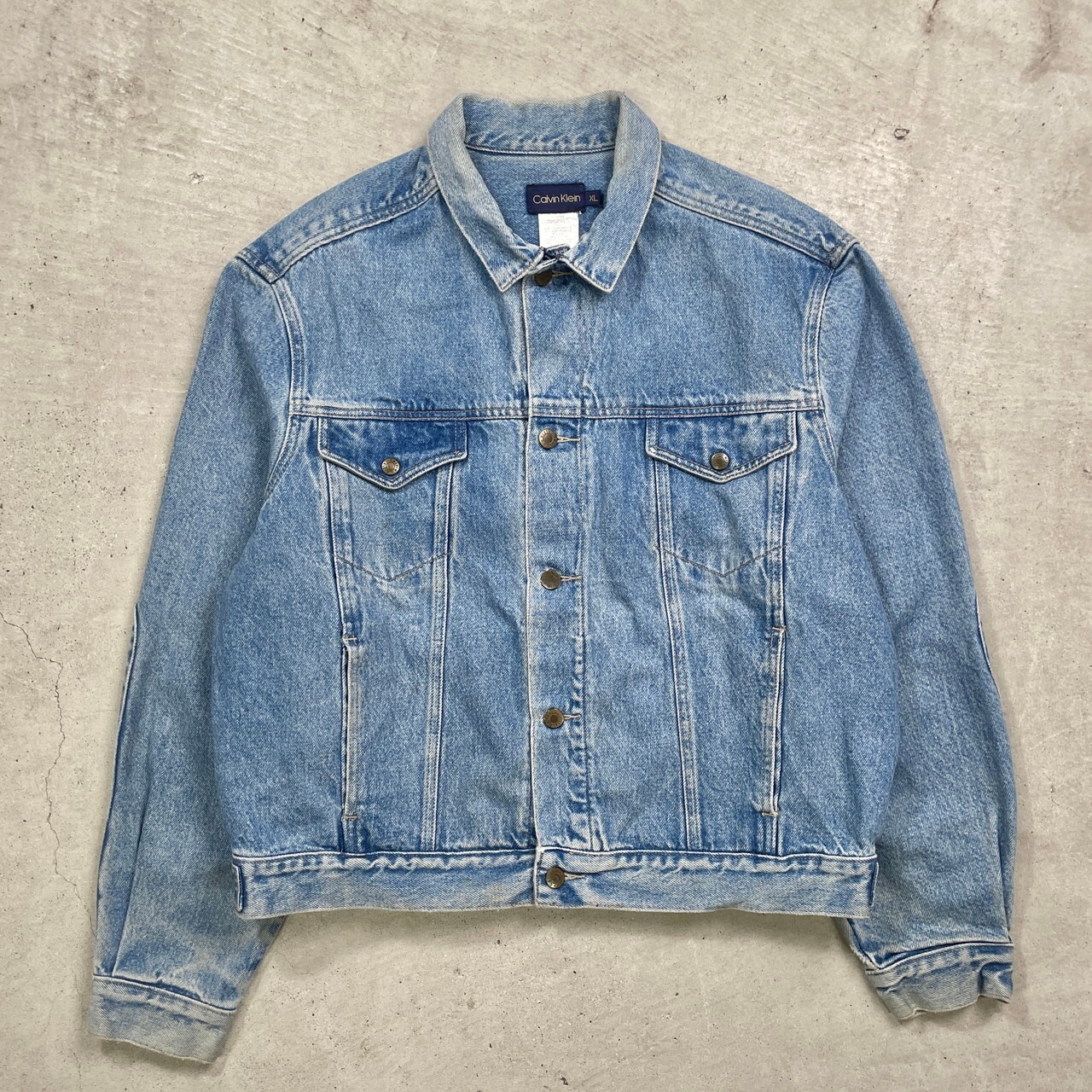 Calvin Klein CK カルバンクライン デニムジャケット メンズXL 古着 