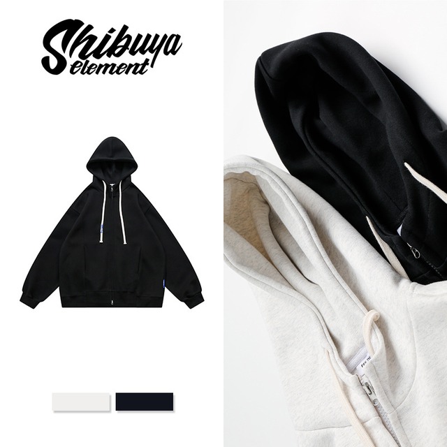 P12912 運動着 カジュアル 快適 メンズ ルーズ ストレート パーカー 英文柄 帽子付き