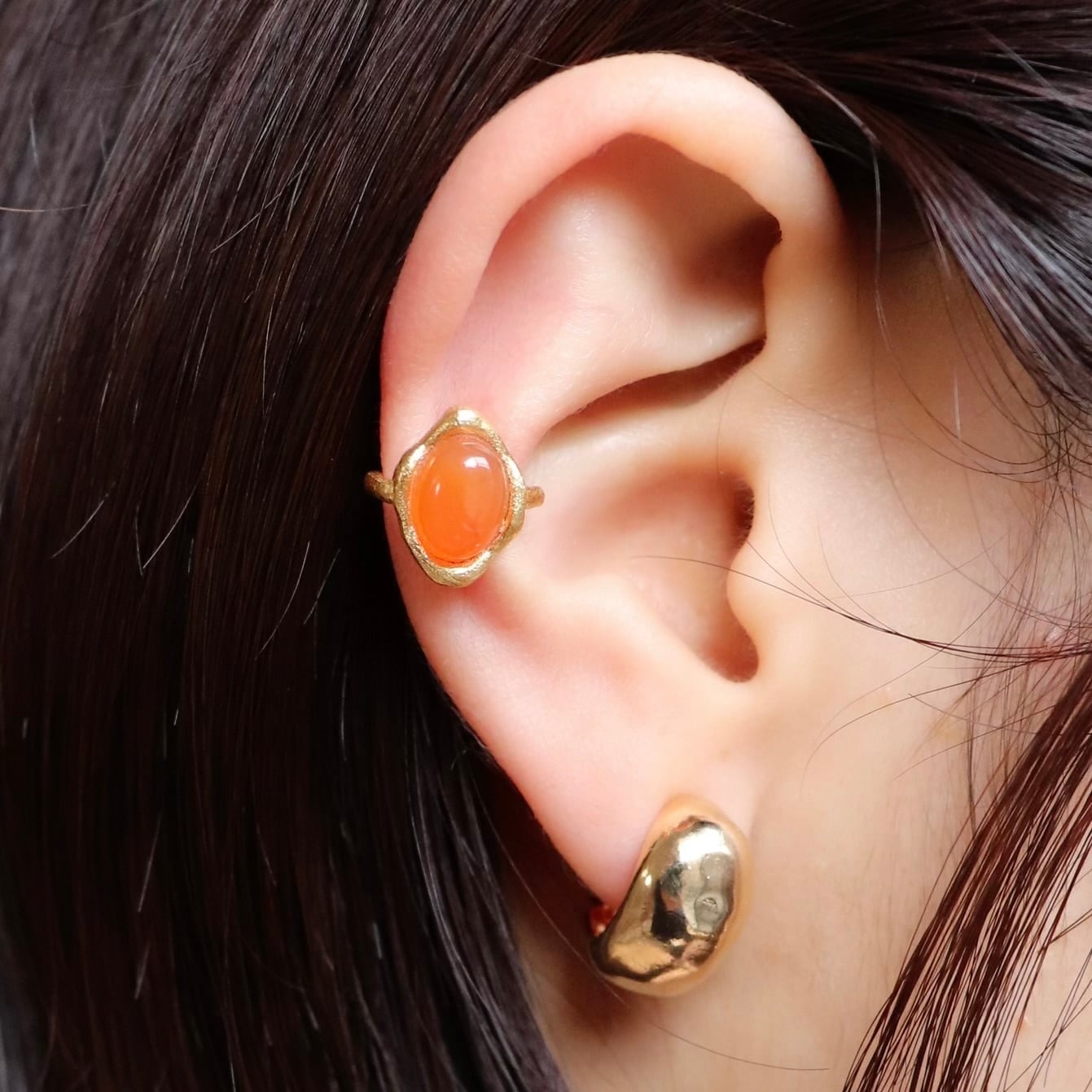 SV925Carnelian Earcuff(matgold)
