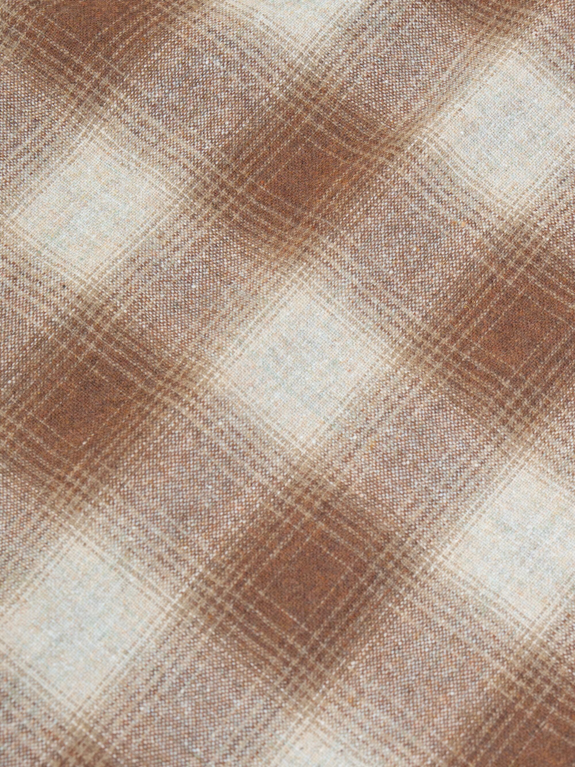 Ombre Check Shirt Jacket (beige×brown) | OVY