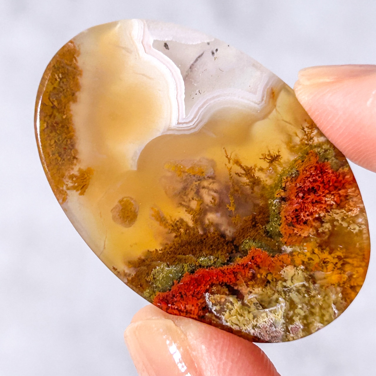 シーニックモスアゲート カボション * Scenic Moss Agate * 天然石