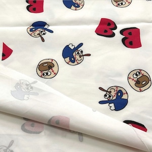 TB718◆1m◆M◆スーピマコットン生地◆マレファブ◆ベースボール