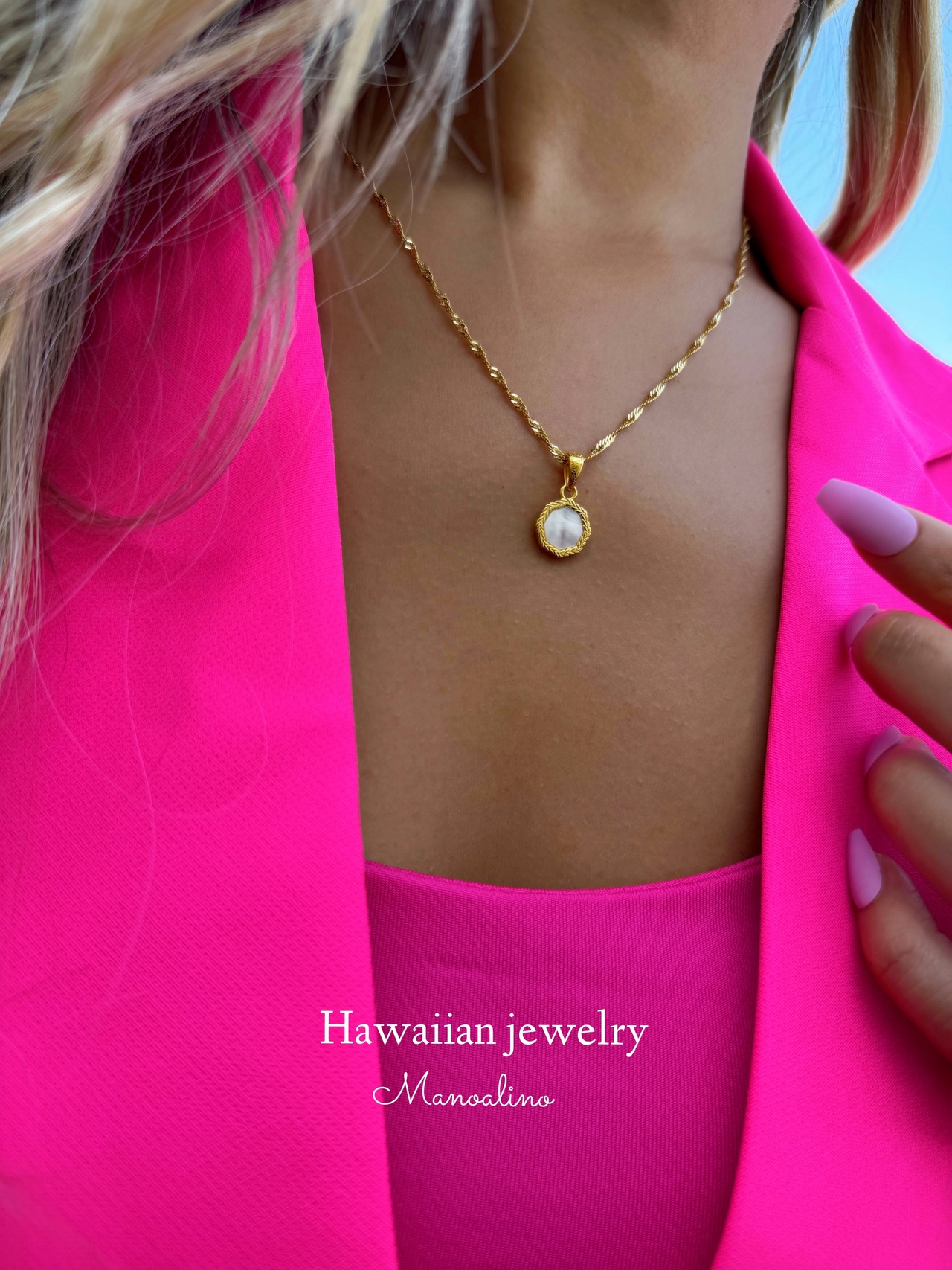 Hawaiian 'Ulu necklace Hawaiianjewelry(ハワイアンウル リバーシブルネックレス ハワイアンジュエリー)