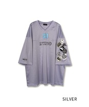 パッチ&レースルーズゲームシャツ (SILVER)　CQ-48129