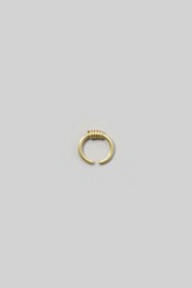 _Fot - round wire ring _ coil :brass|真鍮製リング/コイルデザイン/イヤーカフ兼用/約12〜13号/日本製