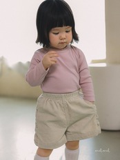 【取寄/韓国直送】melmel コーデュロイ ハーフパンツ｜秋服｜韓国子供服 ｜26/AT