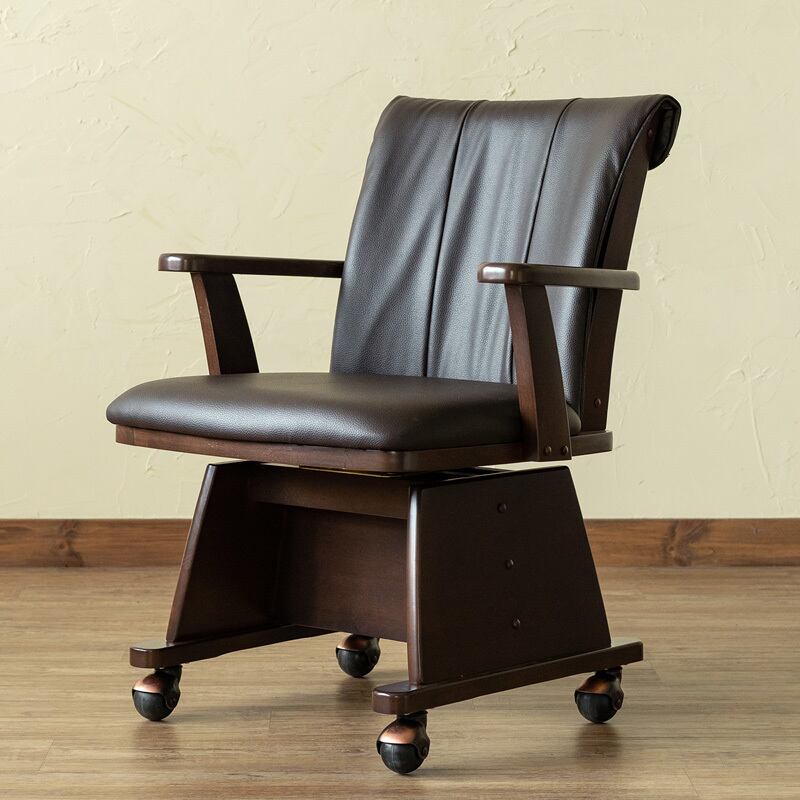 キャスター付　回転式チェア　DBR/NA 定価4万2千円相当 NEWキャスター付き回転式チェアDBR/NA