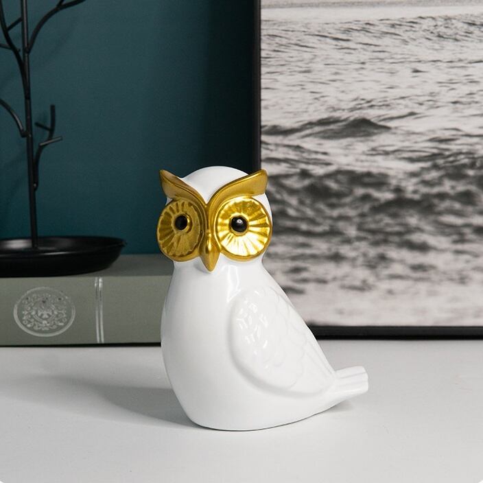 ヨーロッパモダン シンプルなフクロウの置物 | 【美】ZA171 時代 鯨の