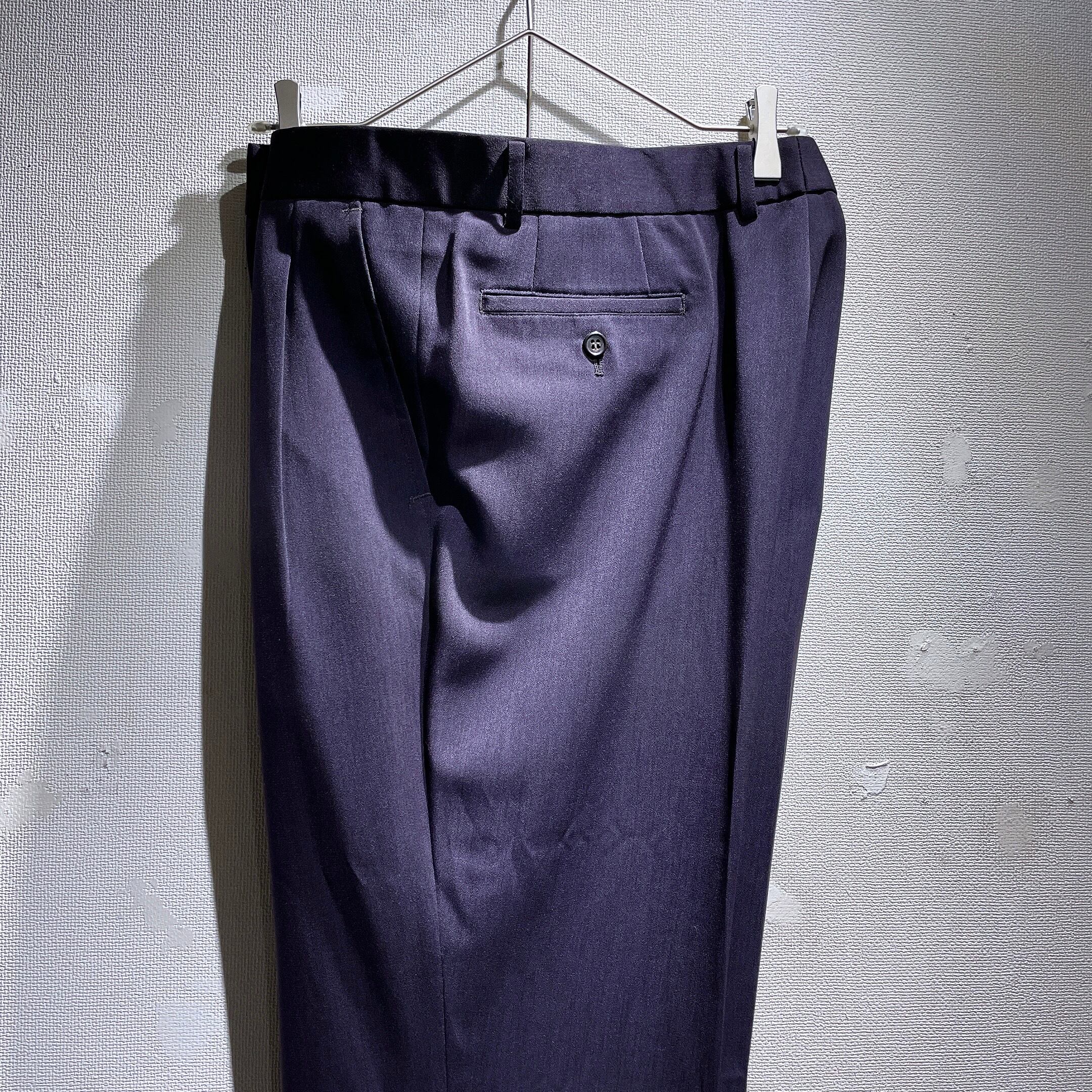 1990s Beautiful purple color vintage wide two tuck slacks pants