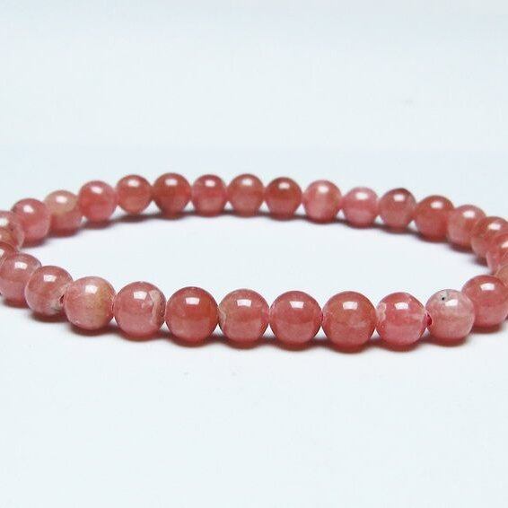 インカローズ ブレスレット 6mm ロードクロサイト ブレス 一点物 メール便可 [M便 1/10] 111-46649