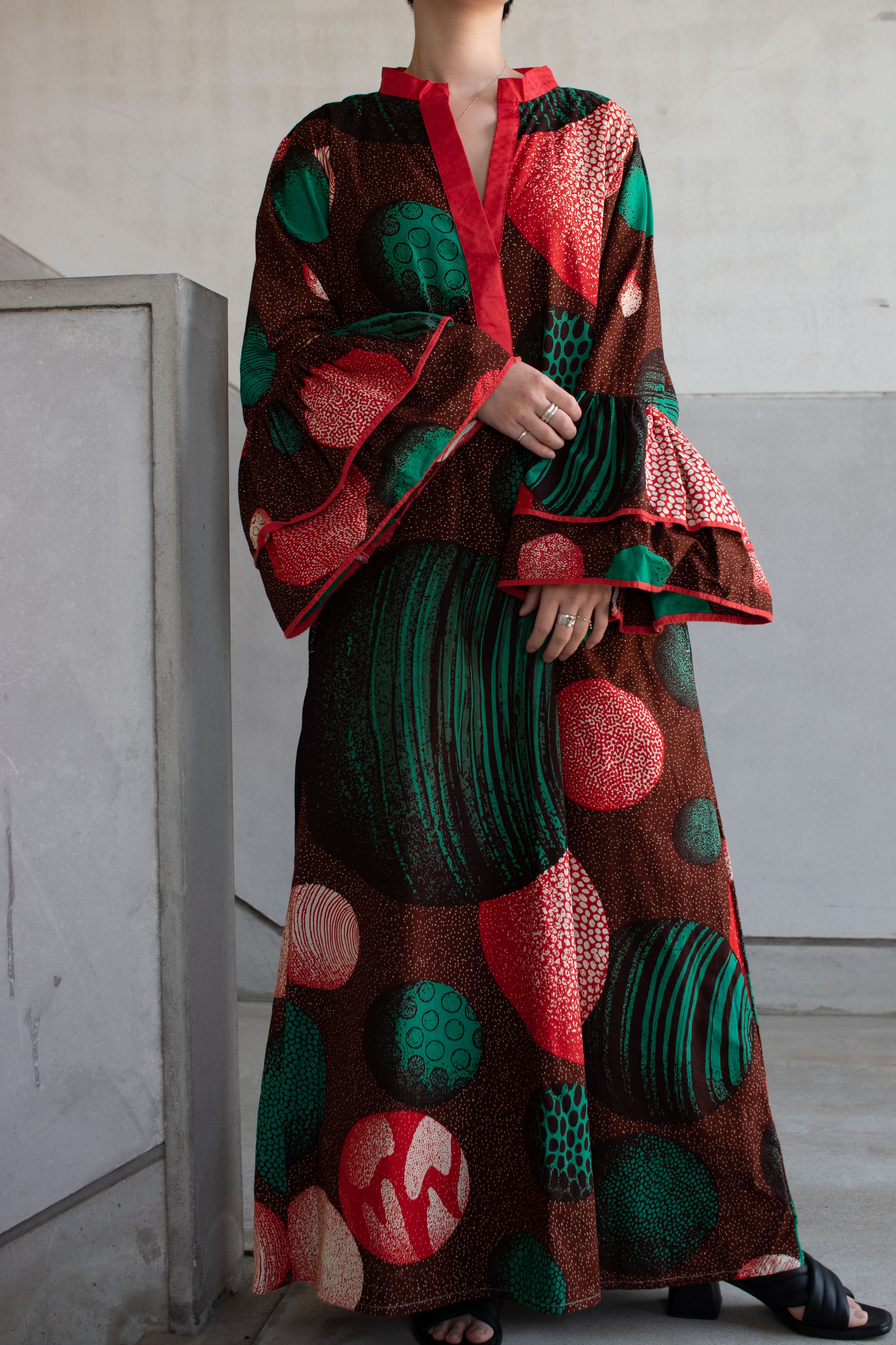 1980-90s African print onepiece