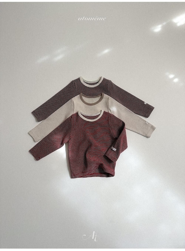 〖取寄〗韓国子供服 / 26winter / atomeme / アーデンストライプTシャツ / キッズ *S~XL*