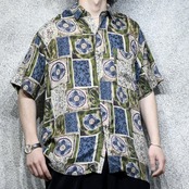 pattern silk shirt